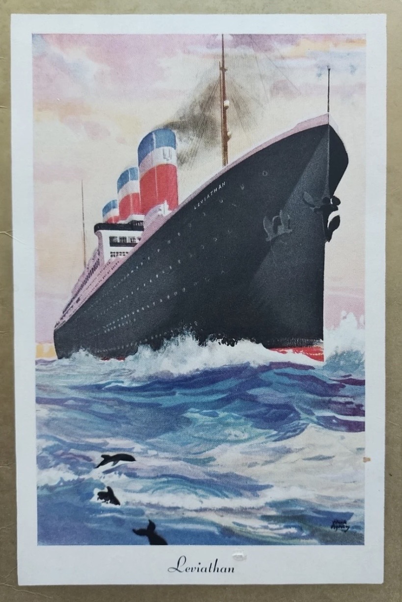 SS Leviathan dinner menu