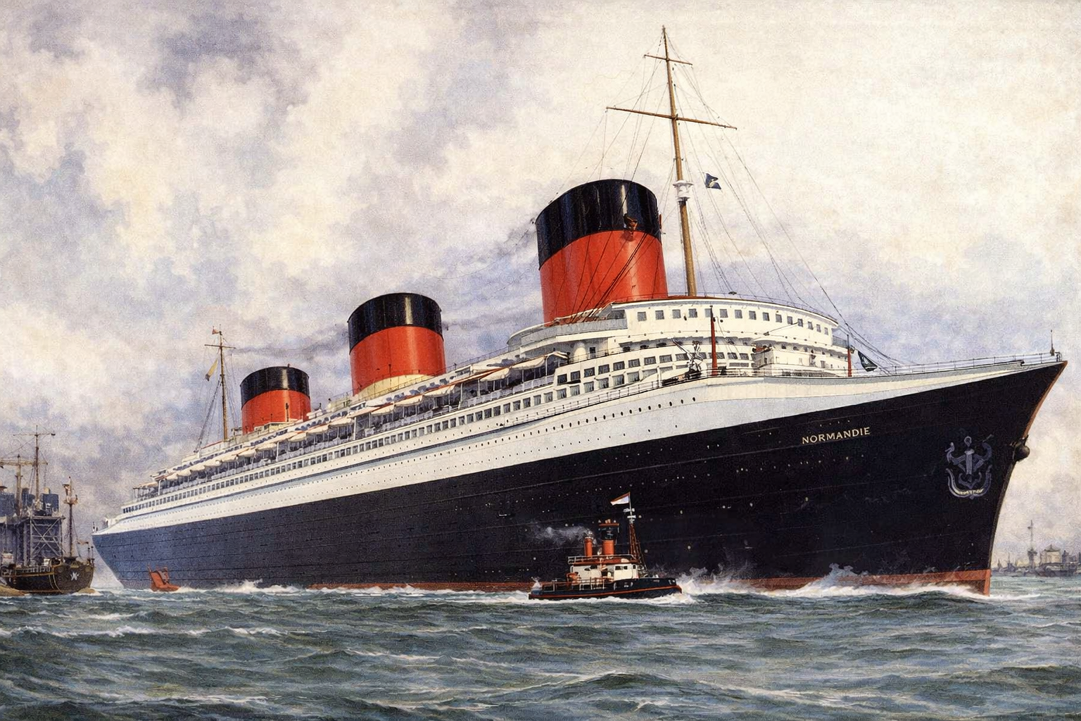 French Atlantic flagship representing interwar French-British comparison