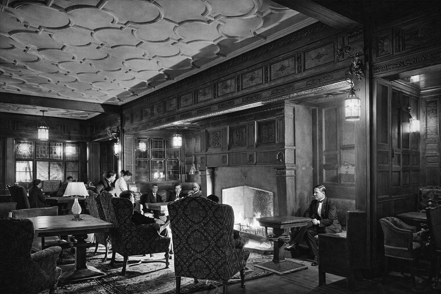Smoking room aboard SS Leviathan