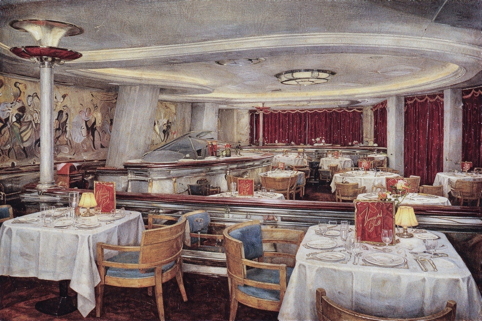 Verandah Grill aboard RMS Queen Mary