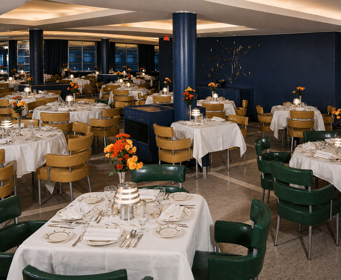 Cabin Class Dining Room aboard SS United States