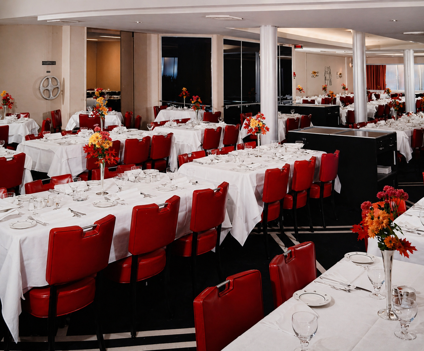 Tourist Class Dining Room aboard SS United States