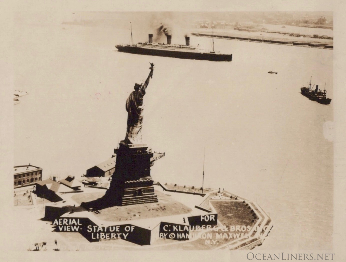 Aerial view - Statue of Liberty