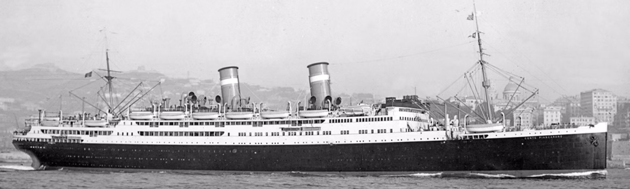SS Conte Biancamano (Italian liner ship image)