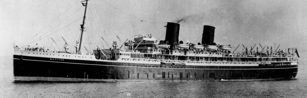 SS Mooltan (P&O ship image)