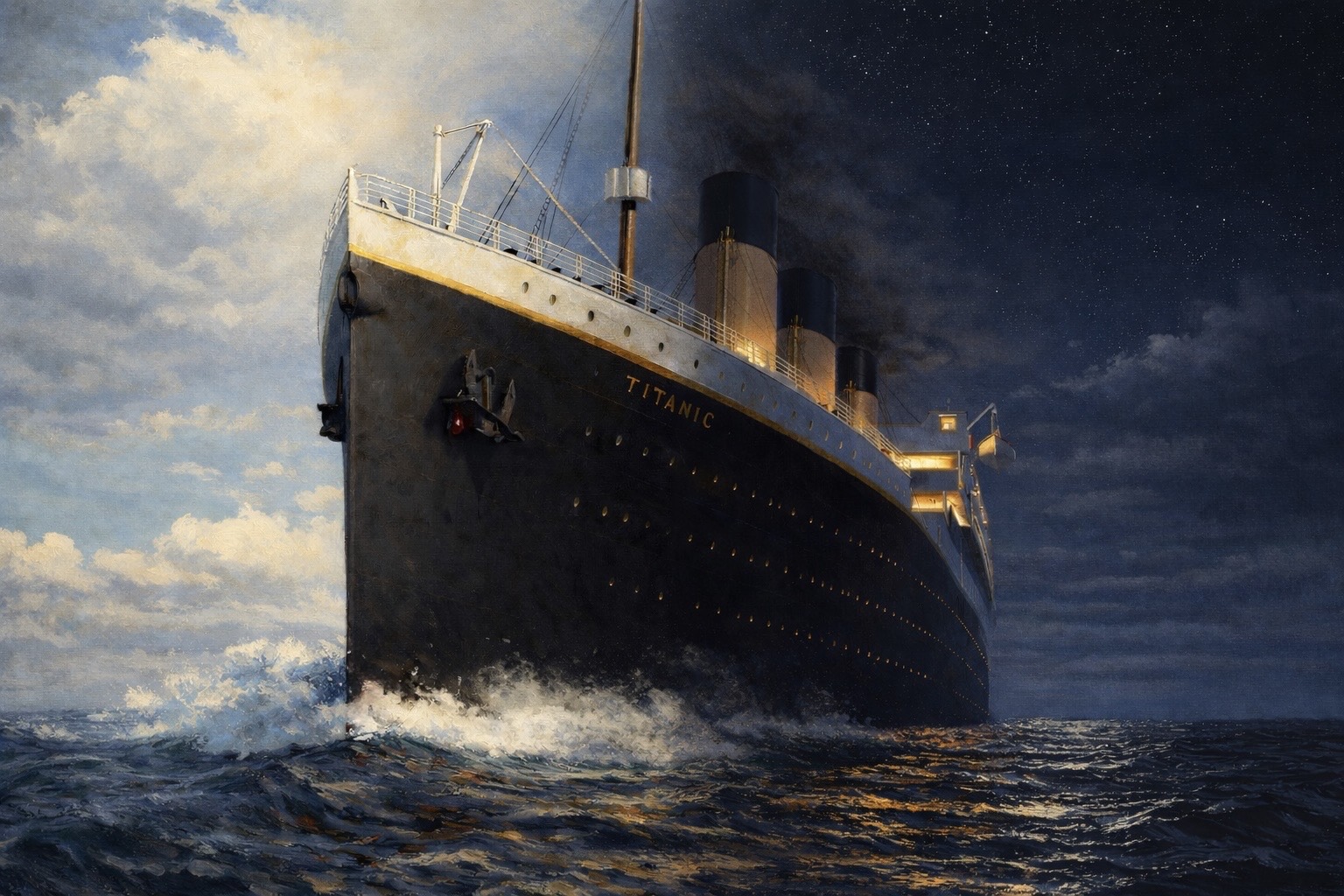 RMS Titanic at sea (timeline hero image)