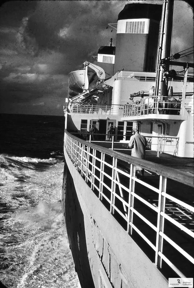 Deck view aboard SS United States.